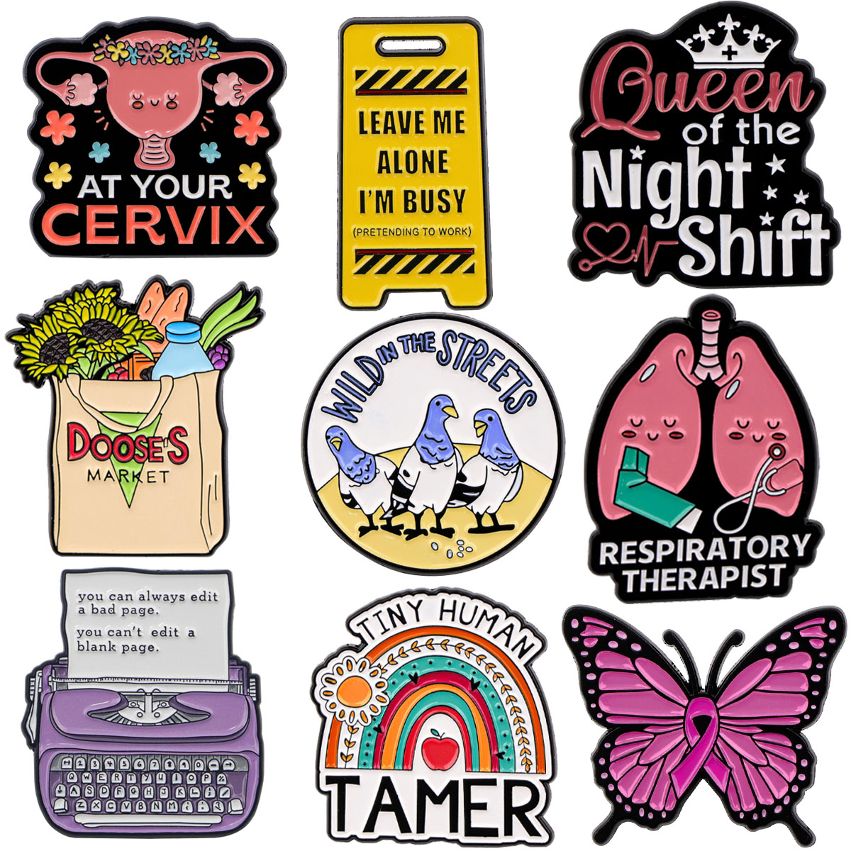 Women Accessories Picture - Doctor Nurse Enamel Pin Uterus Badges