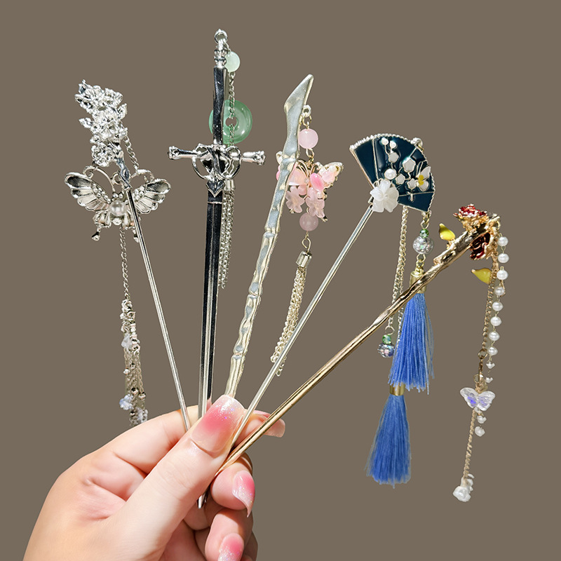Women Accessories Shop Design - Elegant Chinese Style Hair Clip Tassel
