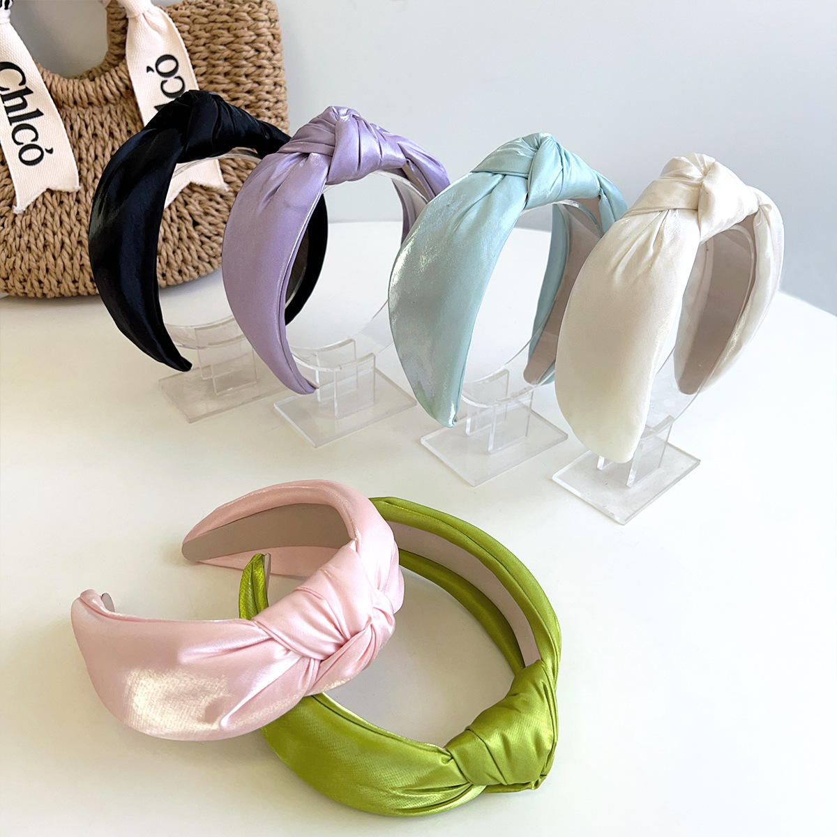 Women Accessories Shop Design - Elegant Silk Satin Headband for Women