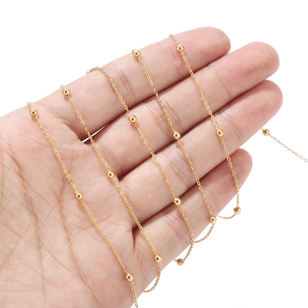 2 Meters Stainless Steel Gold  - огляд і ціна Beaded Anklet Chain