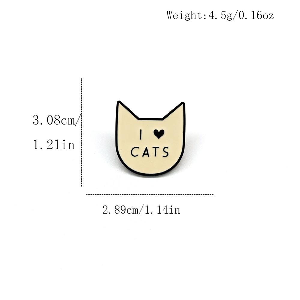 Cute Cartoon I Love Cat Brooch - огляд і ціна Women Accessories Picture