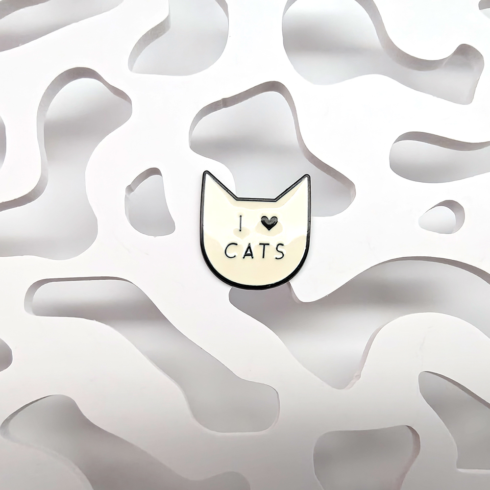 Cute Cartoon I Love Cat Brooch - огляд і ціна Women Accessories Picture