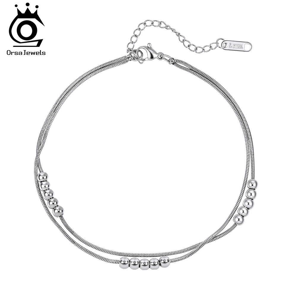 ORSA JEWELS Vintage Layered An - огляд і ціна Beaded Anklet Chain