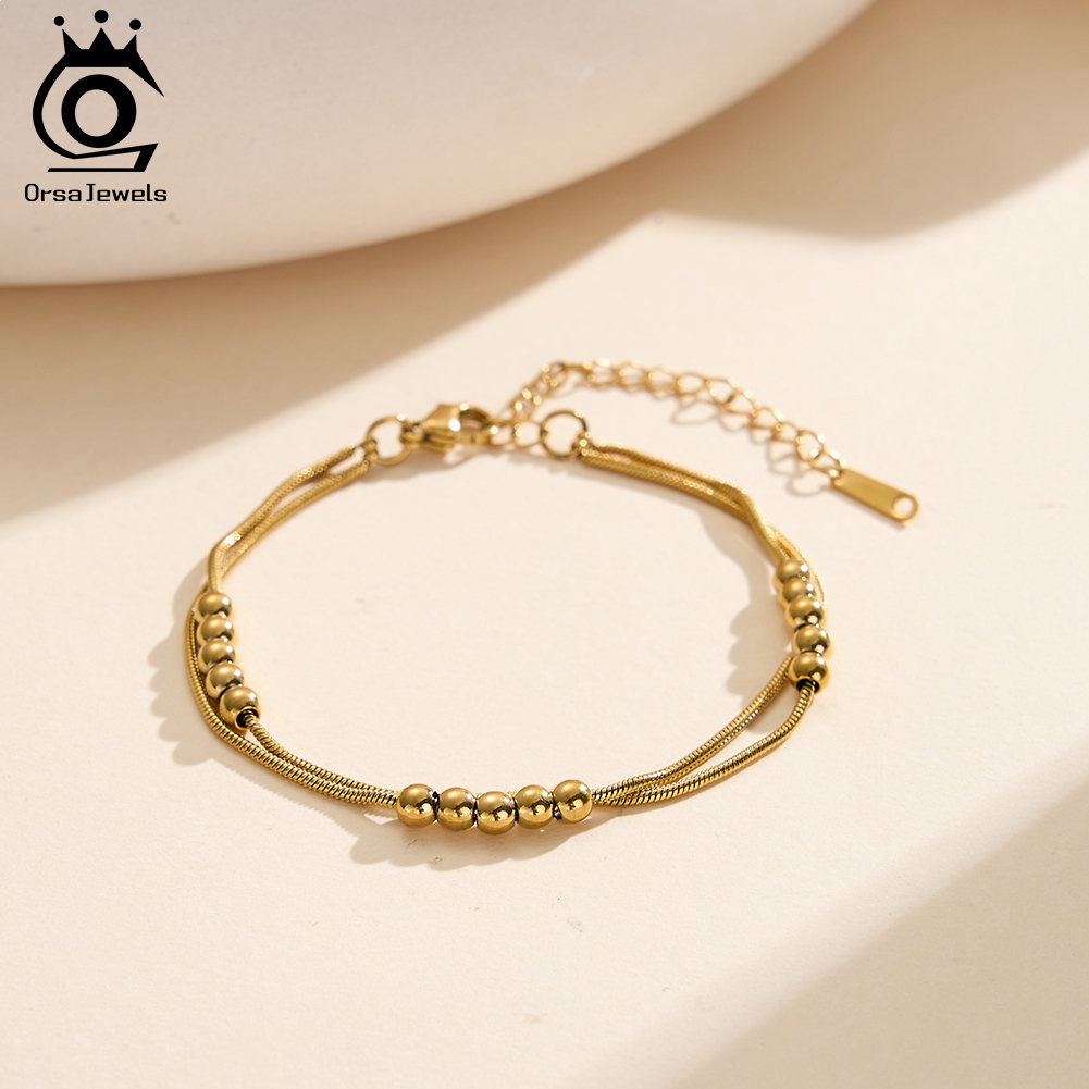 ORSA JEWELS Vintage Layered An - огляд і ціна Beaded Anklet Chain