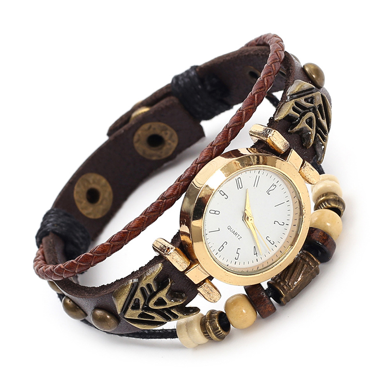 Vintage Leather Quartz Watch H - огляд і ціна Women Accessories Pk