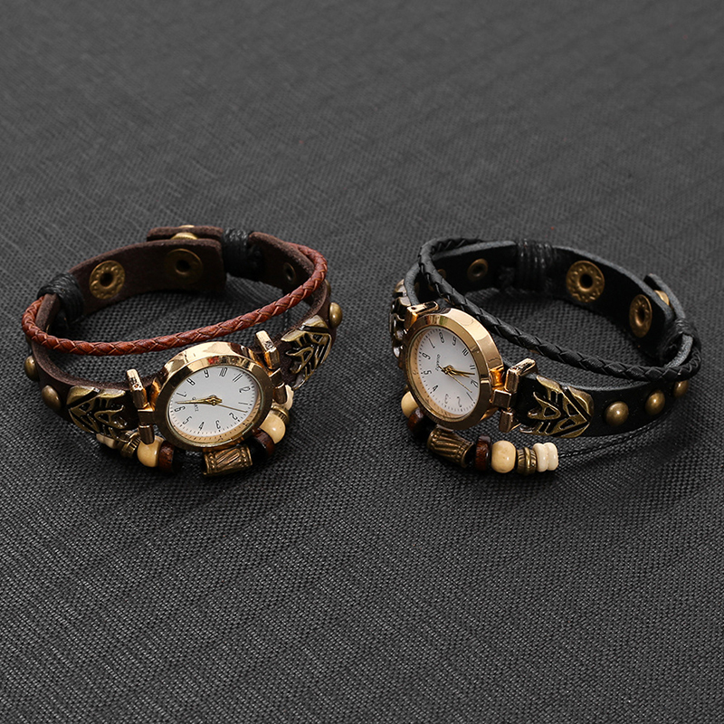 Vintage Leather Quartz Watch H - огляд і ціна Women Accessories Pk