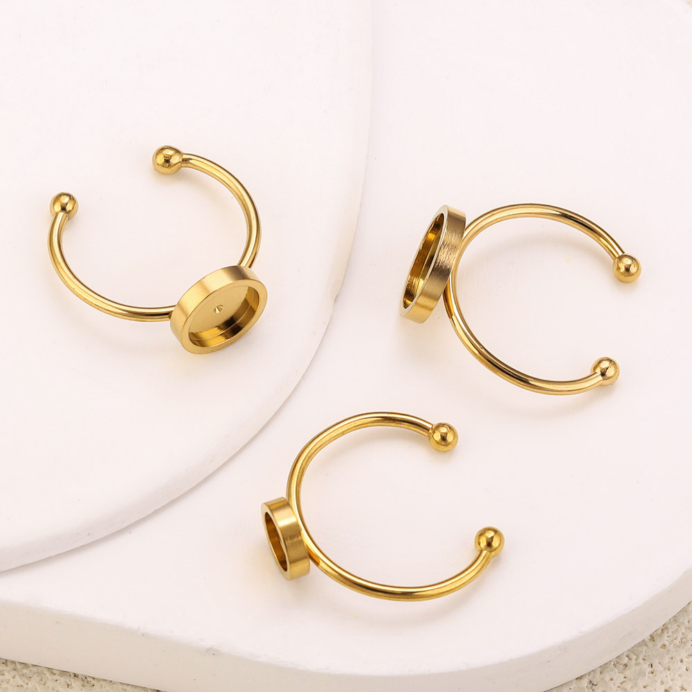 10pcs Stainless Steel Round Ad - огляд і ціна Ring Set Adjustable