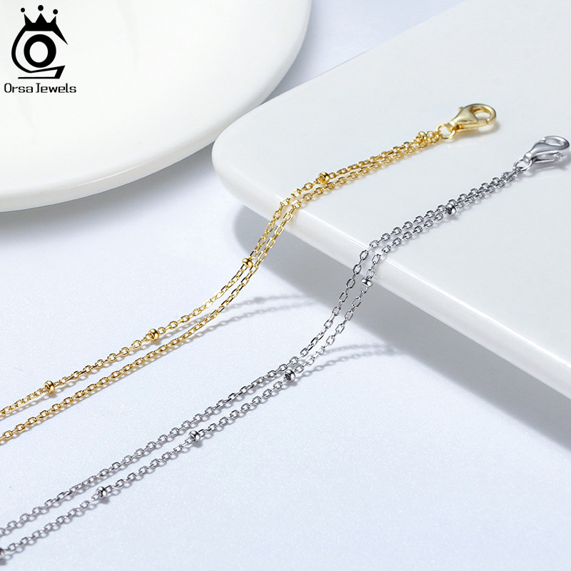 ORSA JEWELS Fashion 925 Sterli - огляд і ціна Beaded Anklet Chain