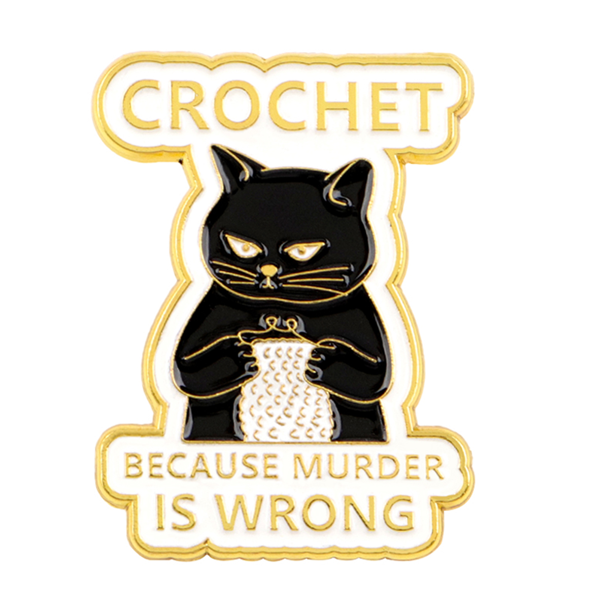 Cartoon Black Cat Crochet Enam - огляд і ціна Women Accessories Picture