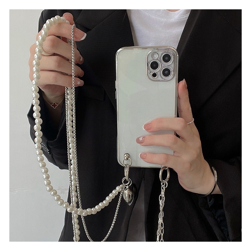 Long Pearl Phone Lanyard Handm - огляд і ціна Women Accessories Picture