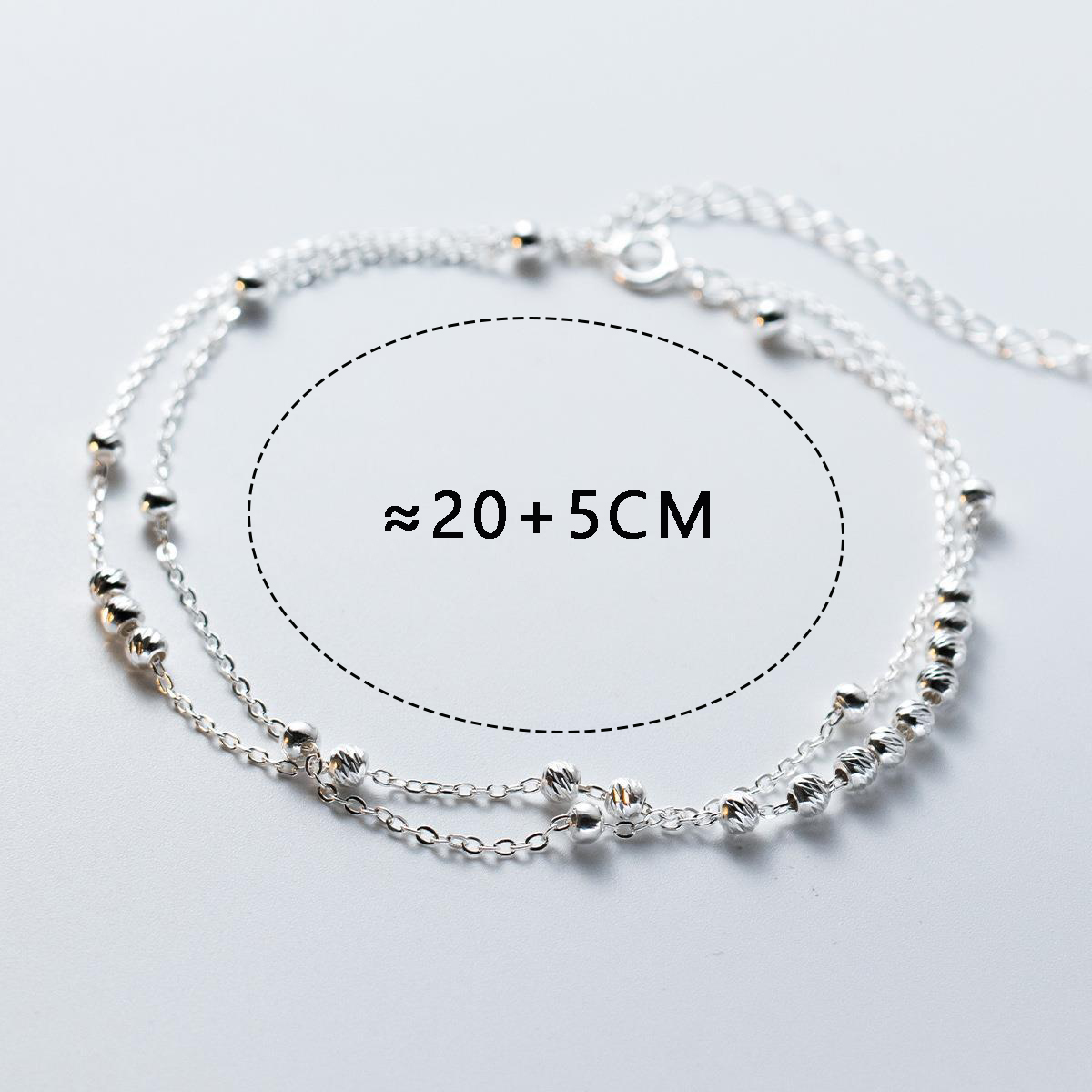 MIQIAO 925 Sterling Silver Ank - огляд і ціна Beaded Anklet Chain