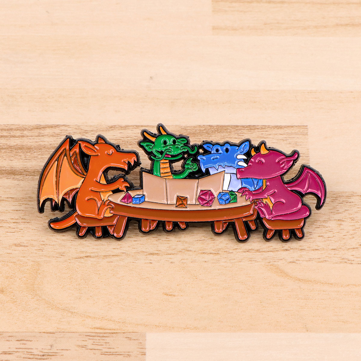 Game Dice Enamel Pin Dragon Ba - огляд і ціна Women Accessories Picture
