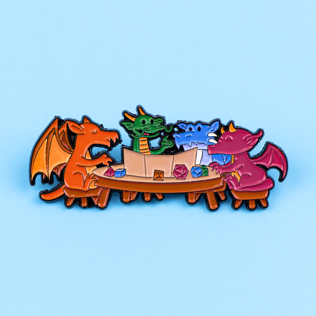 Game Dice Enamel Pin Dragon Ba - огляд і ціна Women Accessories Picture