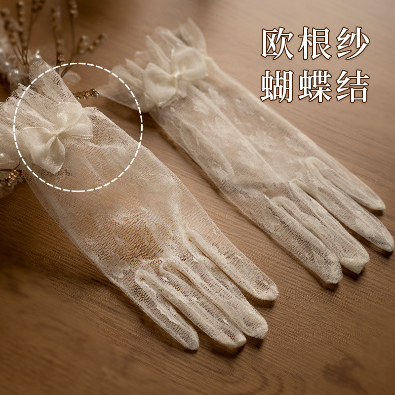 Gloves Vintage Lace Bow Short  - огляд і ціна Women'S Formal Accessories