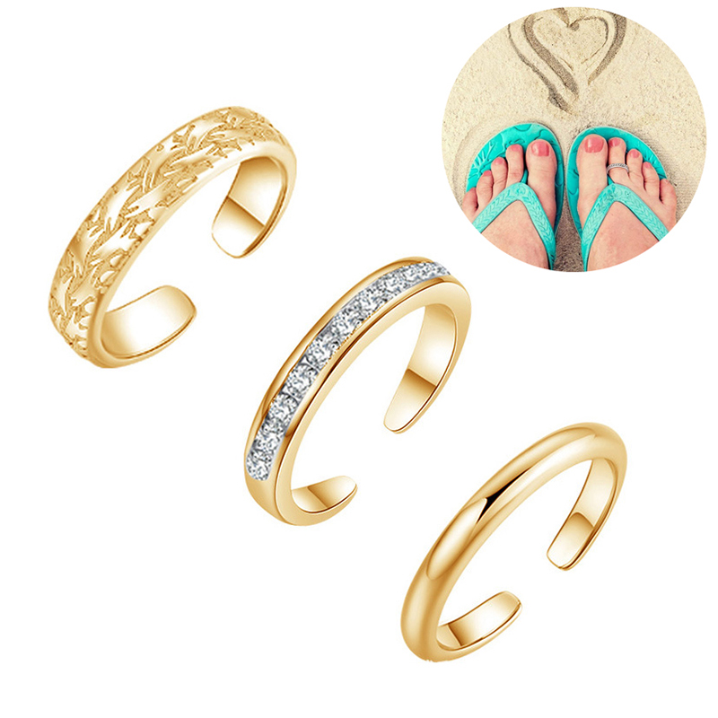 Trio Set Women's Toe Rings, 18 - огляд і ціна Ring Set Adjustable