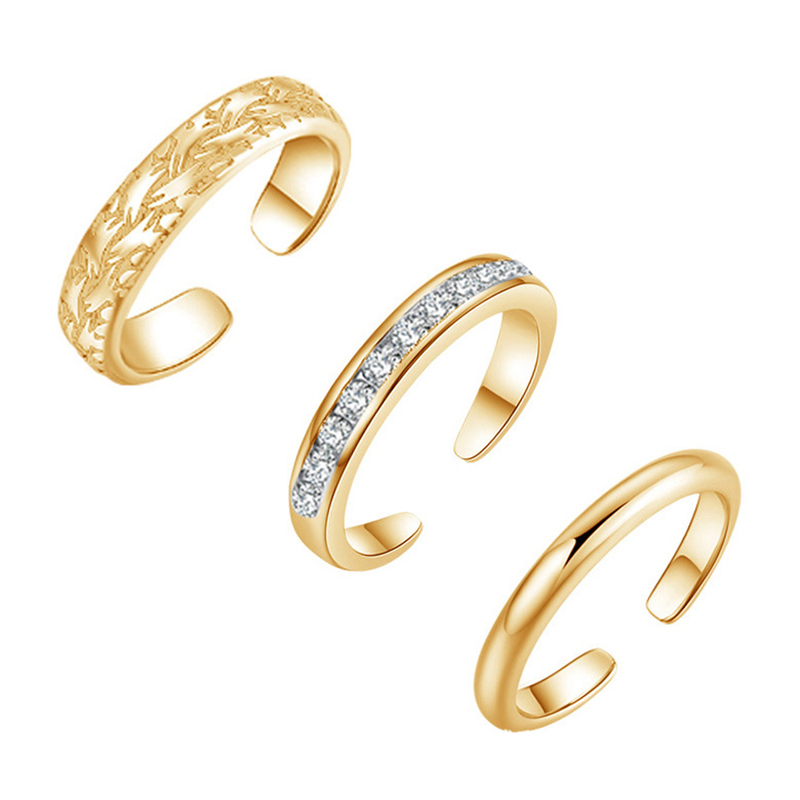 Trio Set Women's Toe Rings, 18 - огляд і ціна Ring Set Adjustable