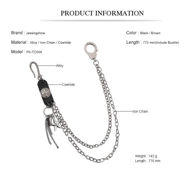 Punk Steet Cowhide Keychains C - огляд і ціна Women Accessories Pk
