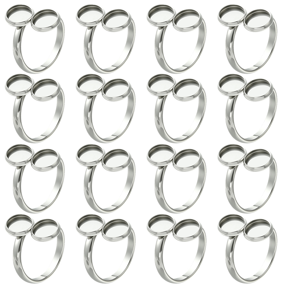 16Pcs Finger Ring Blank Base 1 - огляд і ціна Ring Set Adjustable