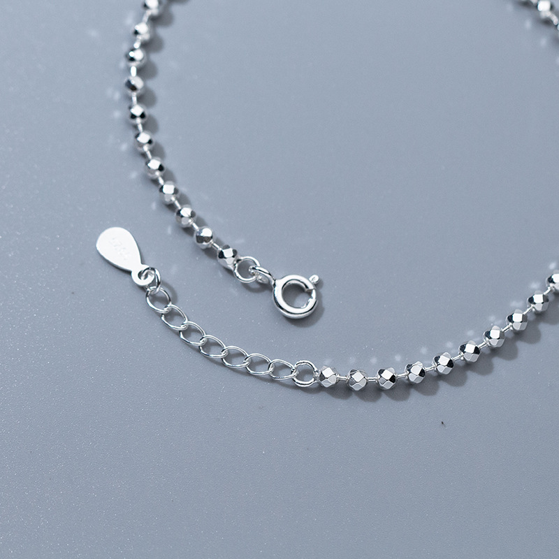 925 Sterling Silver Diamond-Cu - огляд і ціна Beaded Anklet Chain