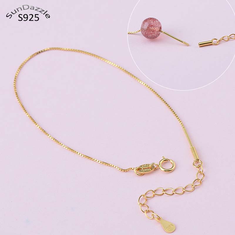 Real Solid 925 Sterling Silver - огляд і ціна Beaded Anklet Chain