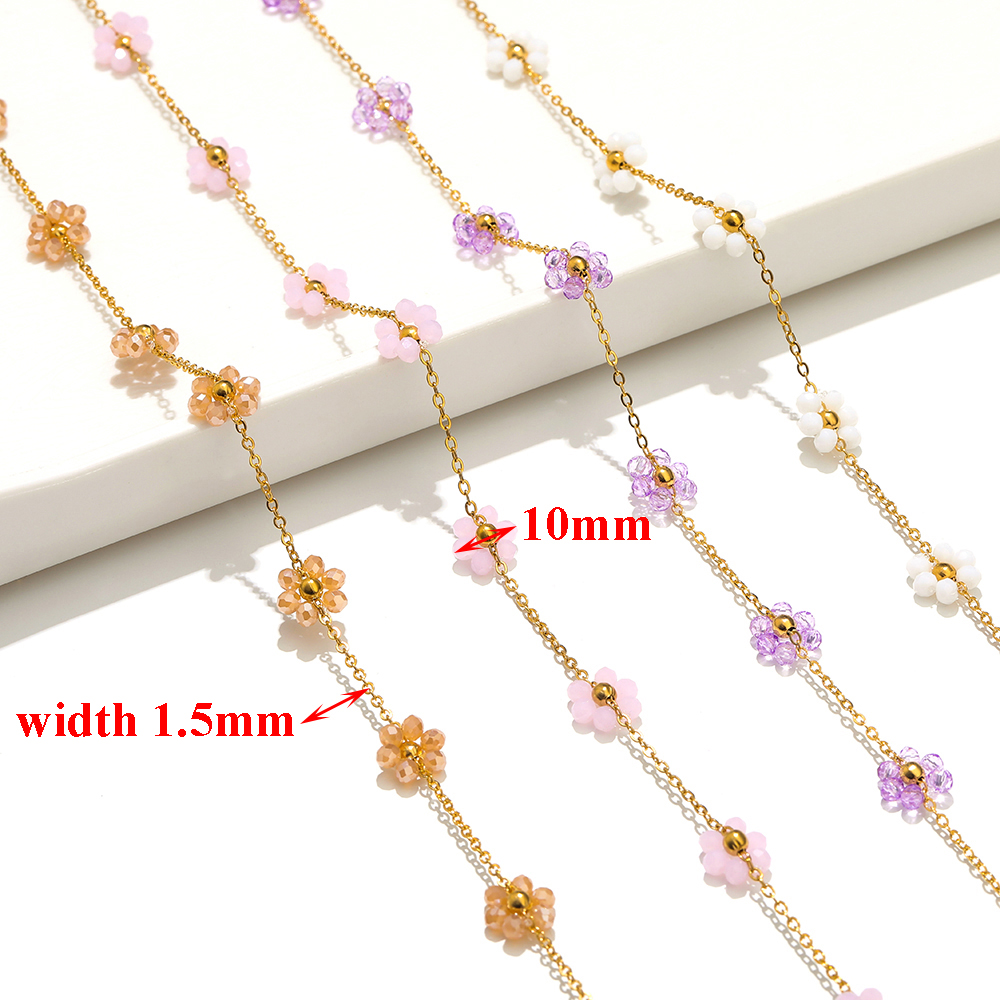 1 Meter Stainless Steel Pearl  - огляд і ціна Beaded Anklet Chain