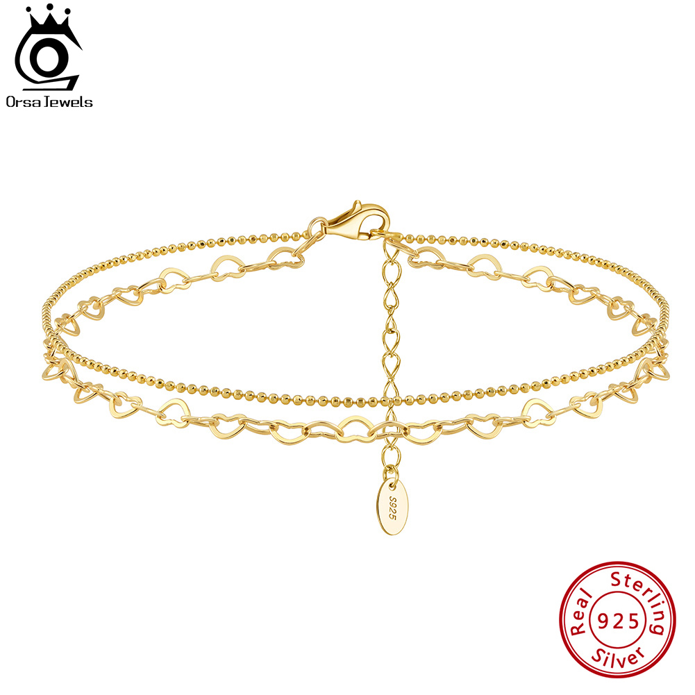 ORSA JEWELS Layered Link Chain - огляд і ціна Beaded Anklet Chain