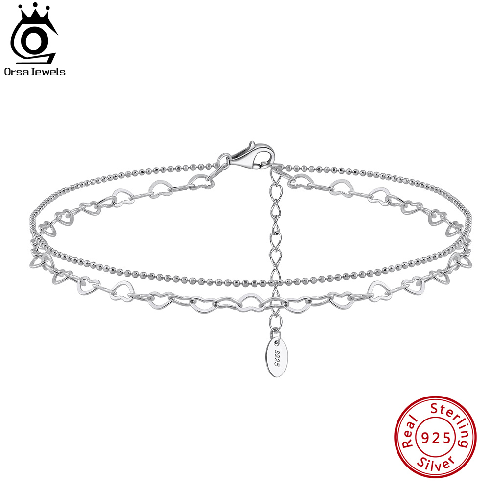 ORSA JEWELS Layered Link Chain - огляд і ціна Beaded Anklet Chain