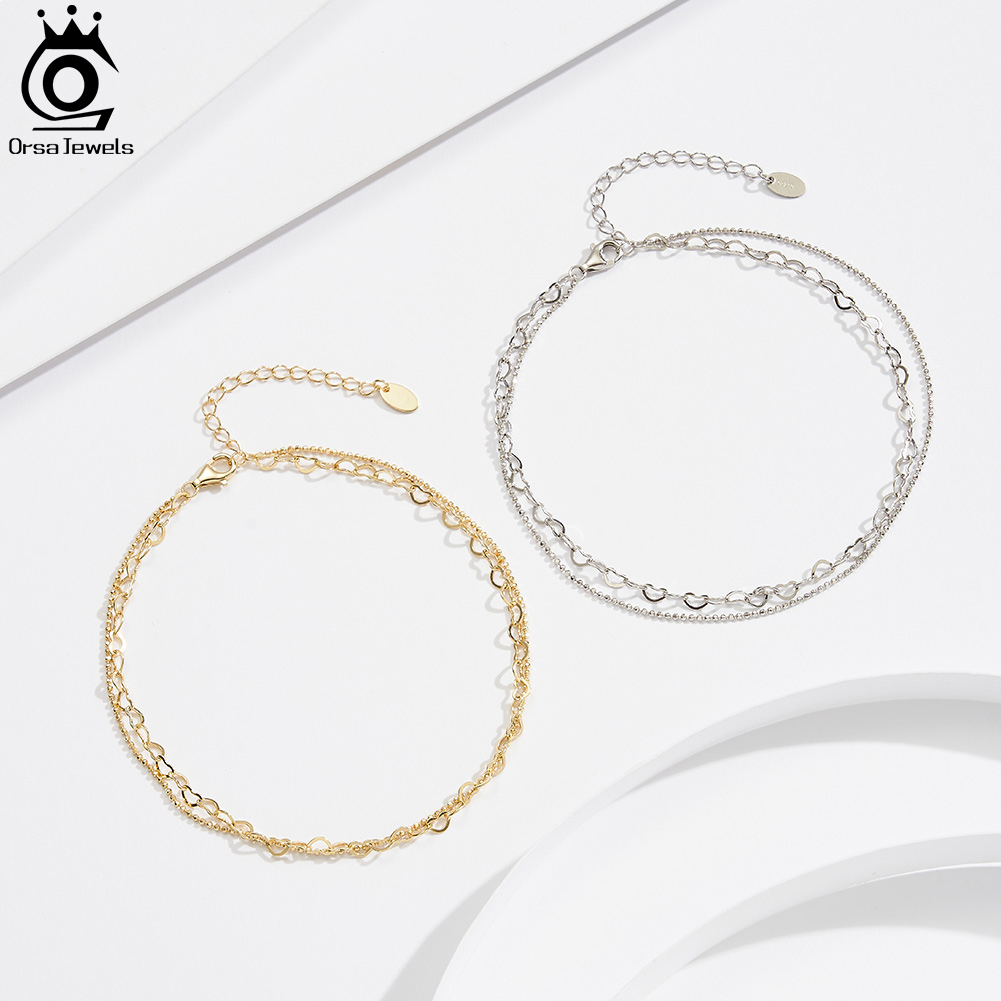 ORSA JEWELS Layered Link Chain - огляд і ціна Beaded Anklet Chain
