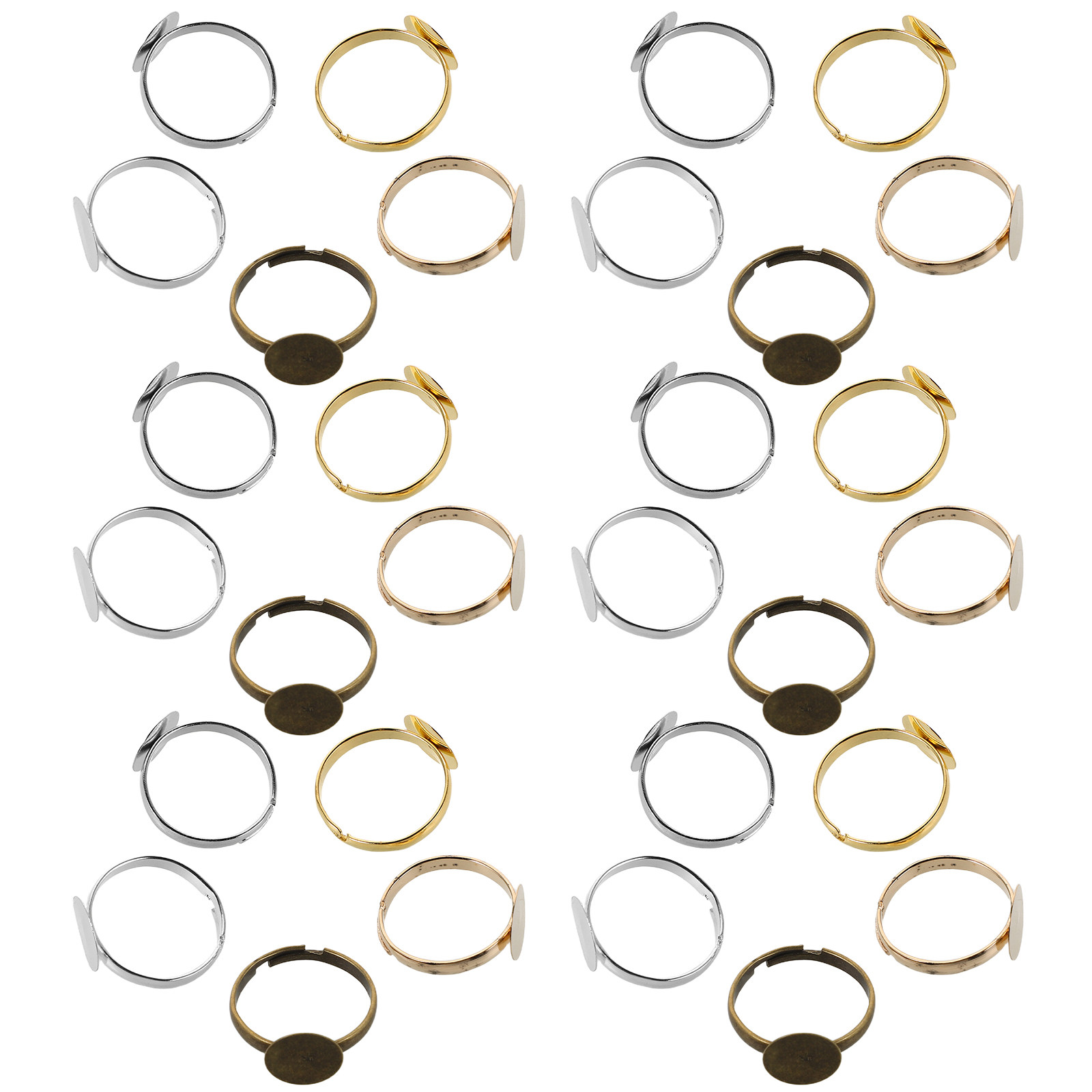 100Pcs Cabochon Base Ring Sett - огляд і ціна Ring Set Adjustable