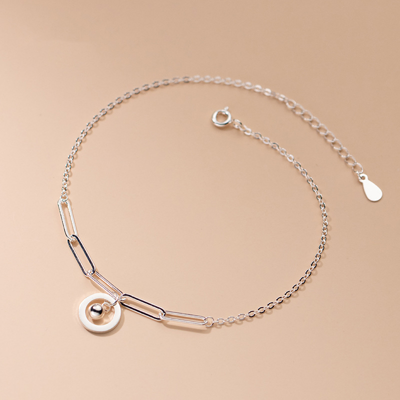 Anklets Silver 925 Fashion Wom - огляд і ціна Beaded Anklet Chain