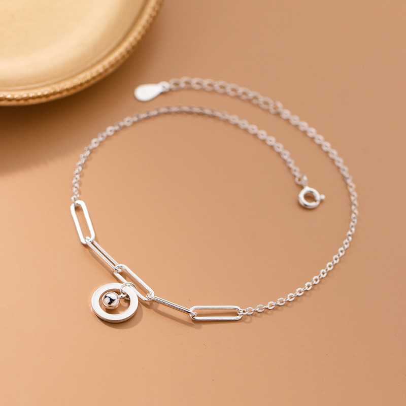 Anklets Silver 925 Fashion Wom - огляд і ціна Beaded Anklet Chain