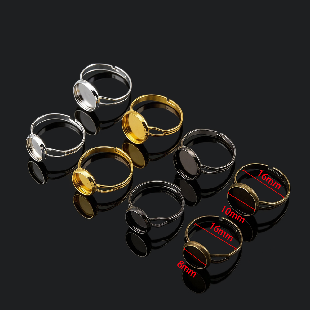10pcs/lot Adjustable Blank Rin - огляд і ціна Ring Set Adjustable