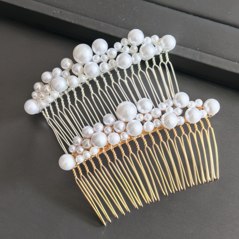 Luxury Pearl Bridal Hair Comb  - огляд і ціна Women'S Formal Accessories