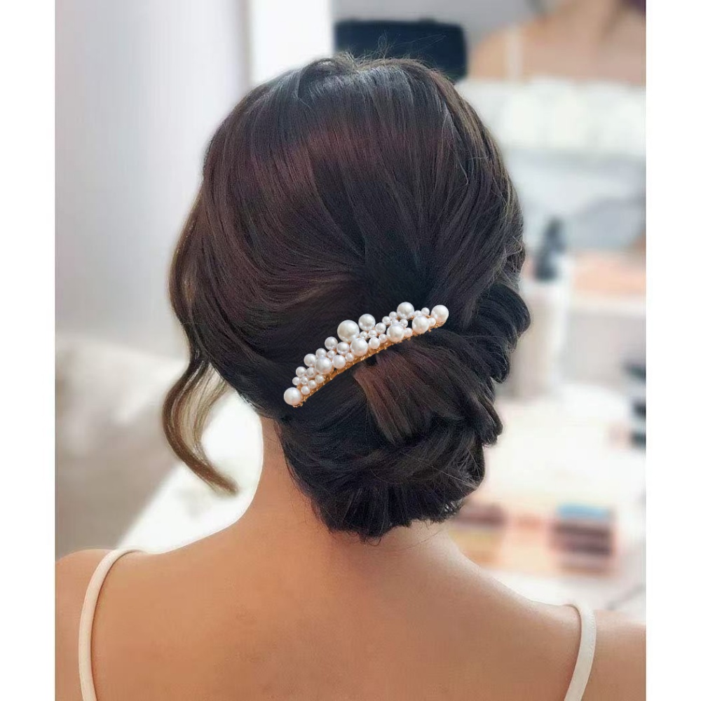 Luxury Pearl Bridal Hair Comb  - огляд і ціна Women'S Formal Accessories