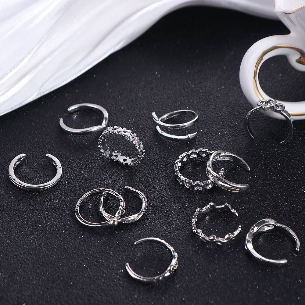 Heart Shape White Copper Open  - огляд і ціна Ring Set Adjustable