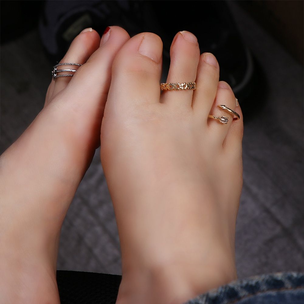 Heart Shape White Copper Open  - огляд і ціна Ring Set Adjustable