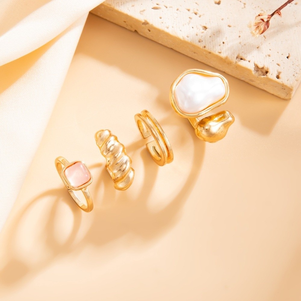 Irregular Pearl Toe Ring Set T - огляд і ціна Ring Set Adjustable